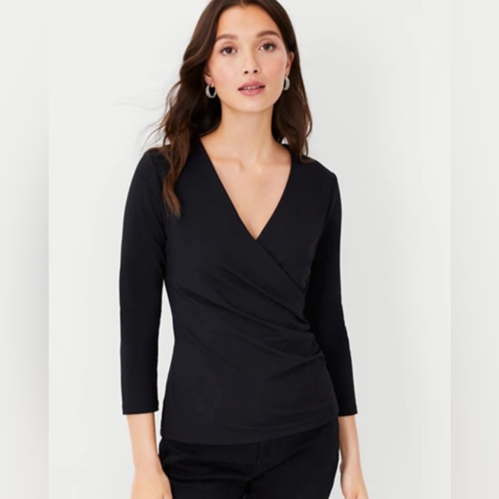Ann Taylor Stretch Wrap Top